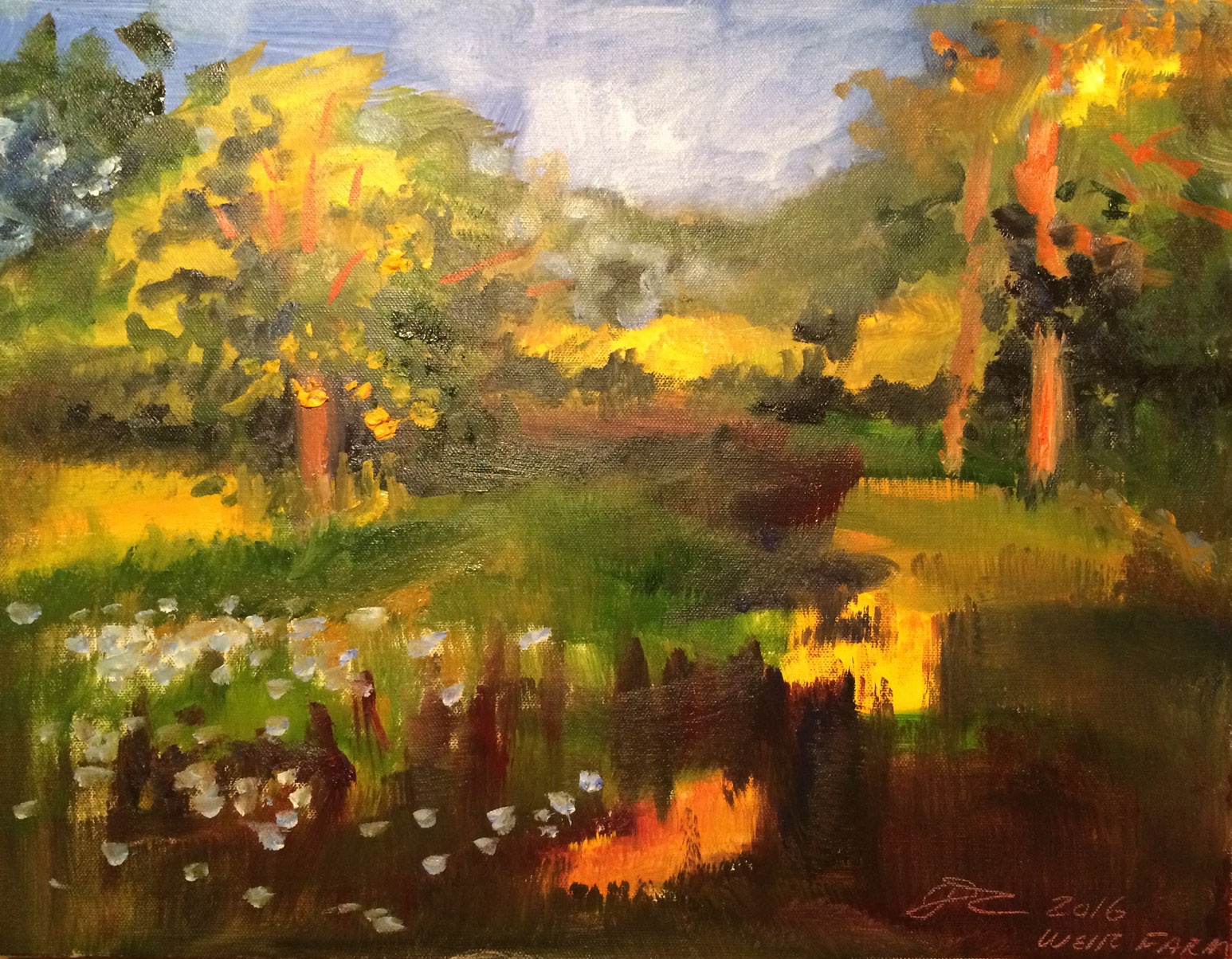 En plein air, Summer Solstice Sunset, Weir Farm National Park, June 2016