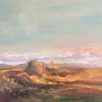 Farnese, Italy, Sunrise last day, oil on board