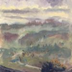 Jill Nichols oil plein air painting, Farnese,