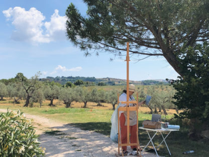 plein air in the olive groves
