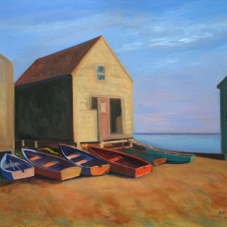 Monhegan Boats, oil on canvas