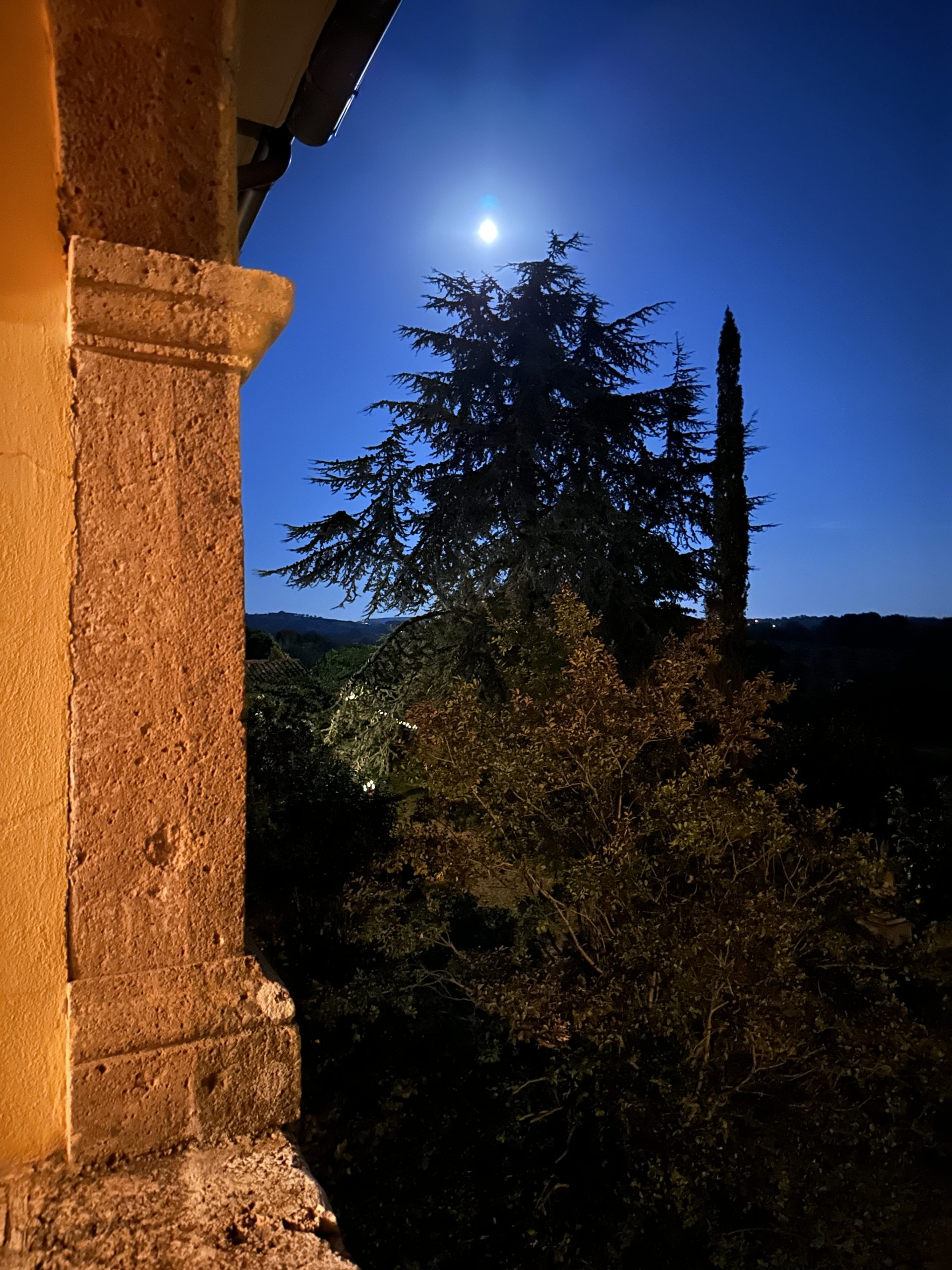 Nightfall at the villa