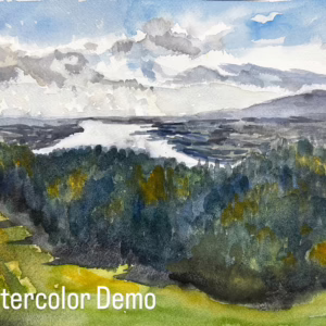 Watercolor demo Frederic Church Olana